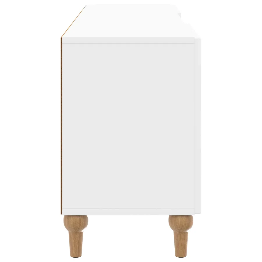 Meuble TV Blanc brillant 150 x 31 x 50 cm Bois d'ingénierie - 7
