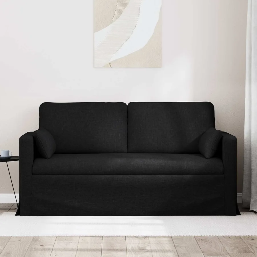 Canapé Noir 158 x 78 x 80 cm tissu - 3