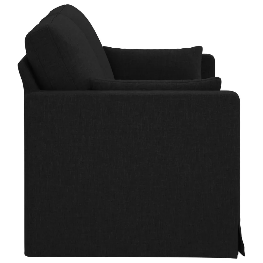 Canapé Noir 158 x 78 x 80 cm tissu - 5