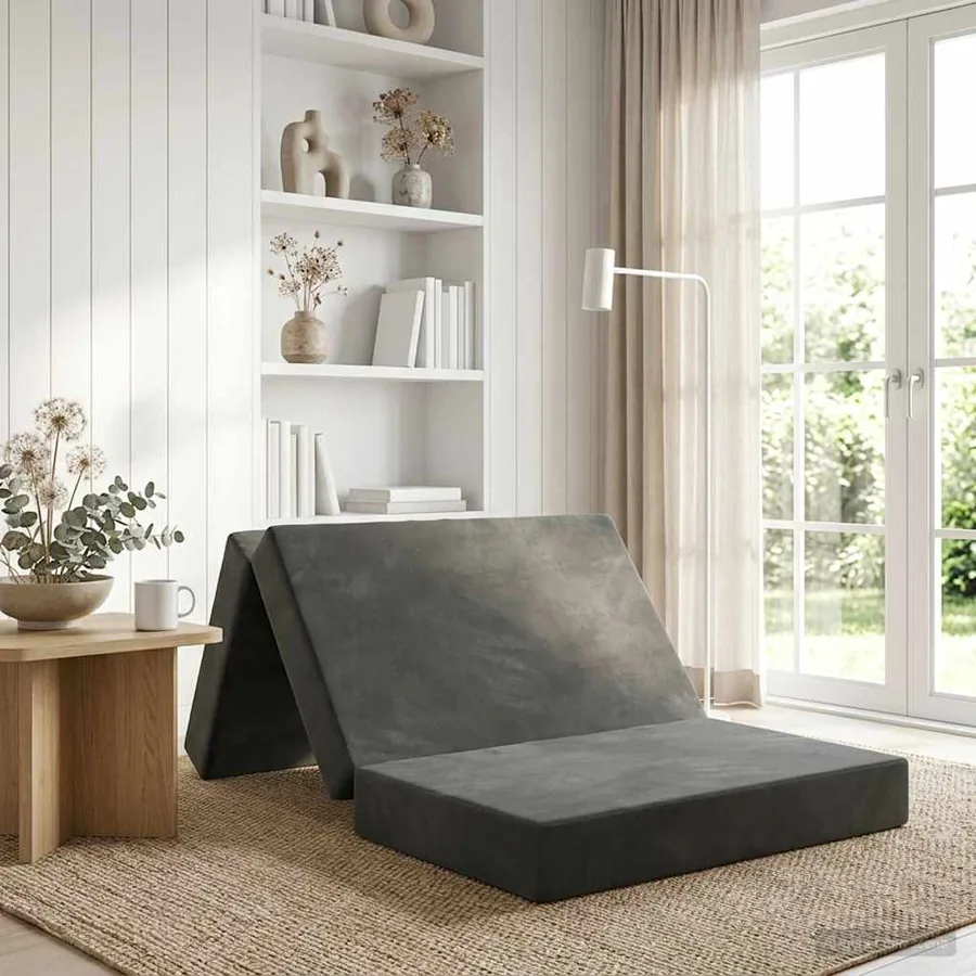 Canapé-lit pliable 80 x 67 x 45 cm Gris foncé
