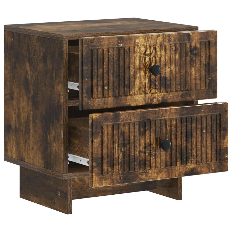 Cabinet de chevet 2 pcs Chêne fumé 43 x 34,5 x 47,5 cm - 6