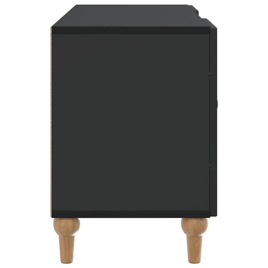 Meuble TV Noir 102 x 34,5 x 50 cm Bois d'ingénierie - 7