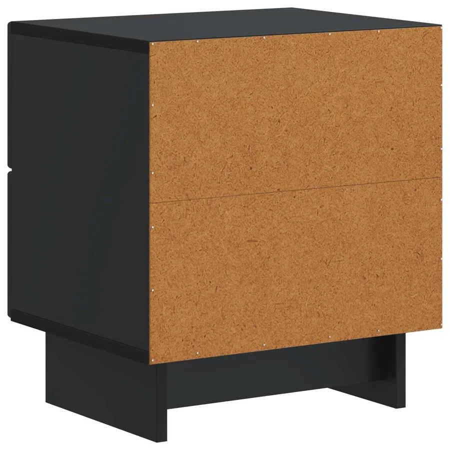 Cabinet de chevet avec tiroir 2 pcs Noir 43 x 34,5 x 47,5 cm - 9