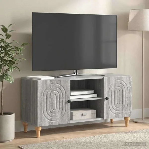 Meuble TV Sonoma gris 102 x 34,5 x 50 cm Bois d'ingénierie