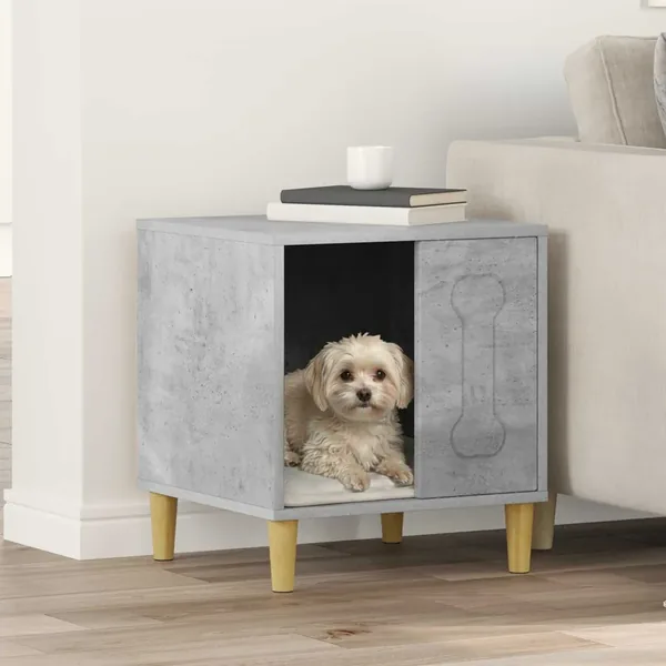 Maison pour Chiens Béton 44 x 42 x 49 cm Bois d'ingénierie