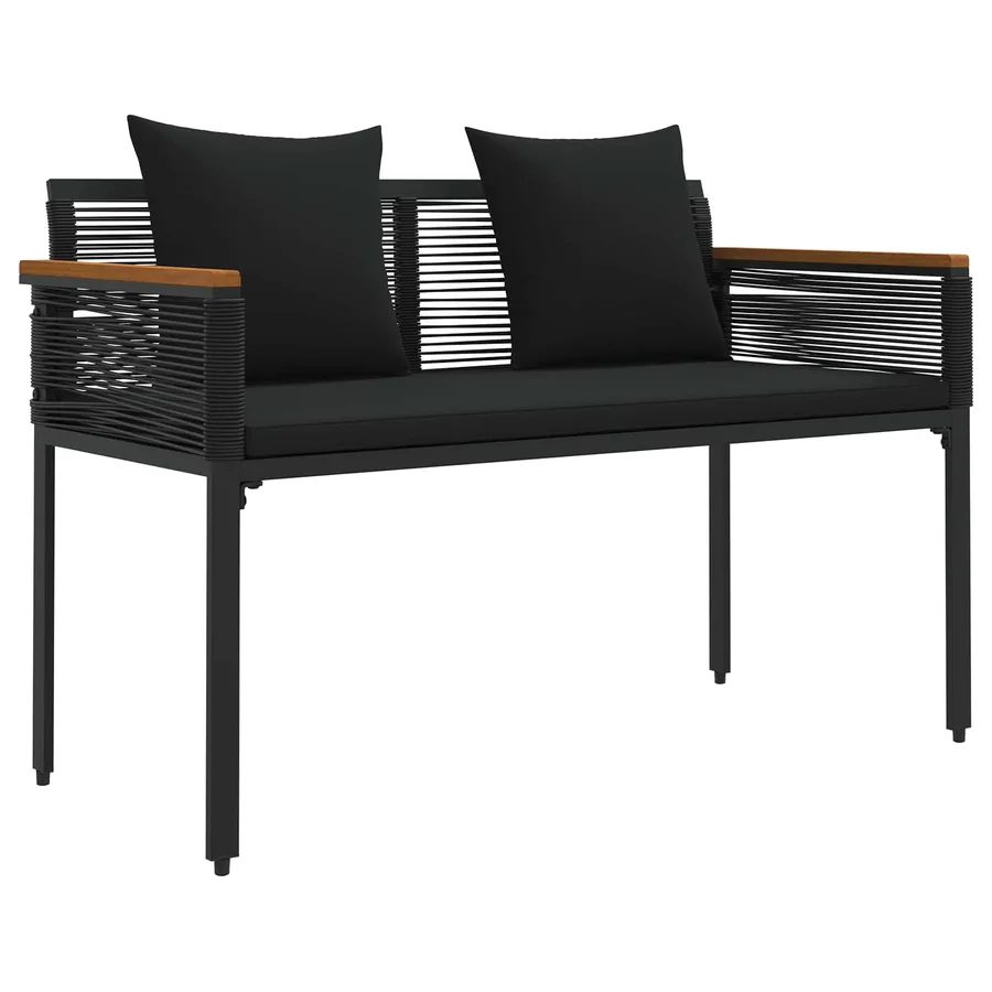 Ensemble de meubles d'extérieur 4 pcs Noir polyrotin - 5