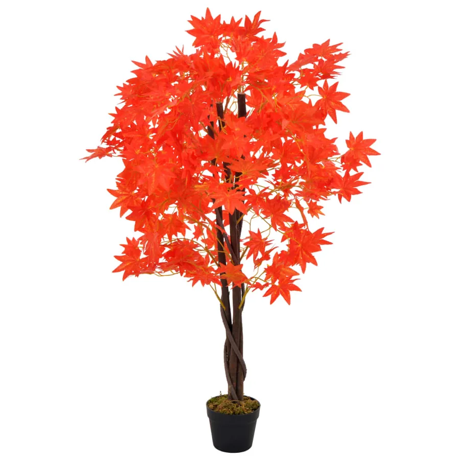Plante artificielle d'érable avec pot Rouge 120 cm