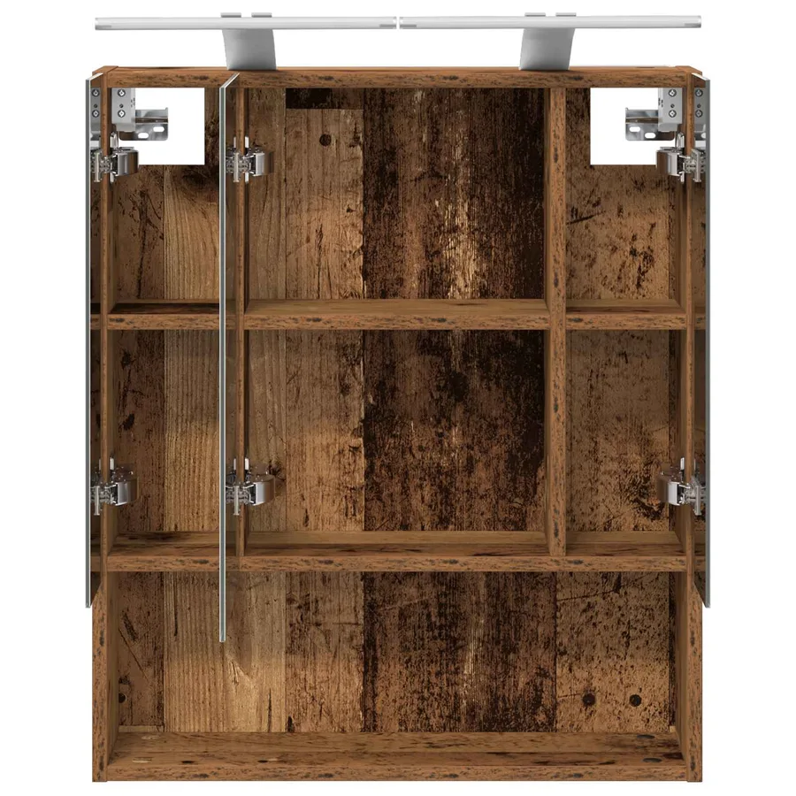 Armoire Miroir de Salle de Bain Bois ancien 60 x 14.5 x 70 cm - 7