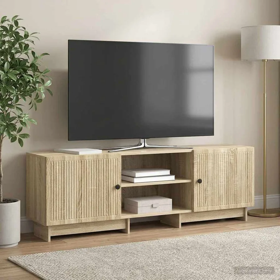 Meuble TV Chêne Sonoma 150 x 31 x 50 cm Bois d’ingénierie - 4