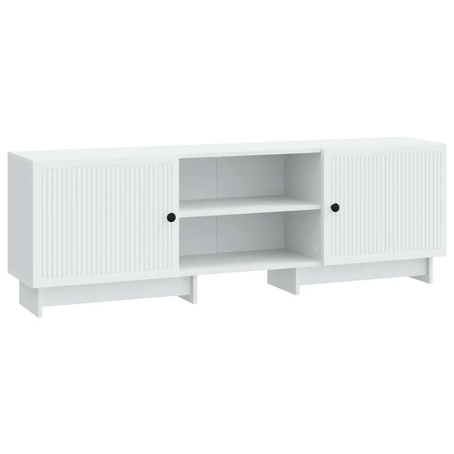 Meuble TV Blanc 150 x 31 x 50 cm Bois d’ingénierie - 2