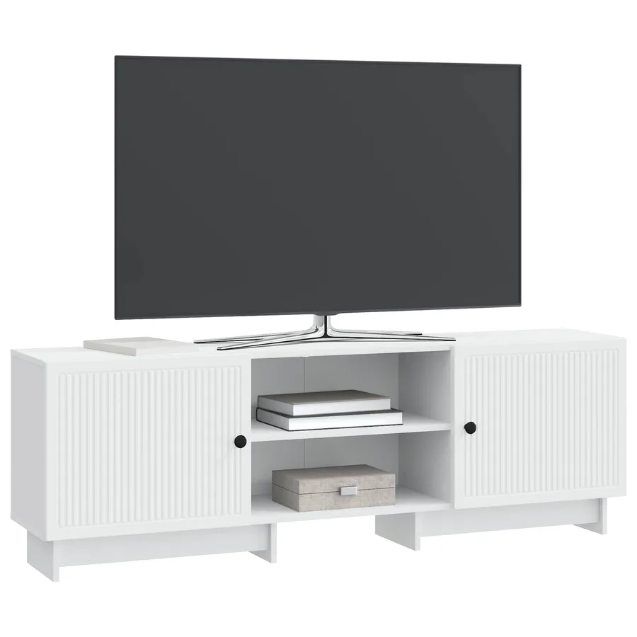 Meuble TV Blanc 150 x 31 x 50 cm Bois d’ingénierie - 3