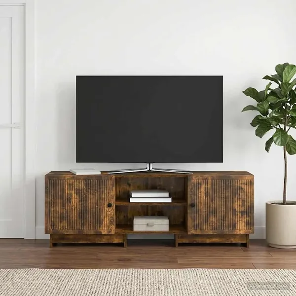 Meuble TV Chêne Fumé 150 x 31 x 50 cm Bois d’ingénierie
