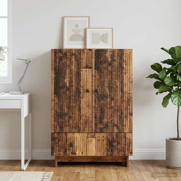 Buffet Bois ancien 66 x 34,5 x 95 cm Bois d’ingénierie