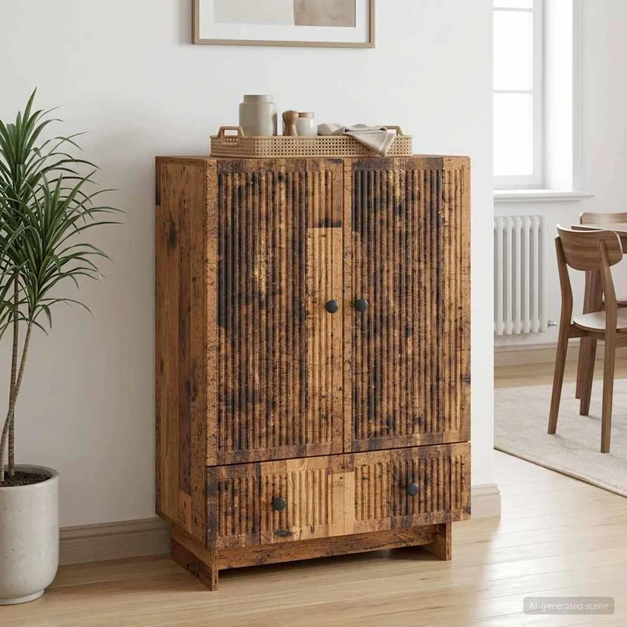 Buffet Bois ancien 66 x 34,5 x 95 cm Bois d’ingénierie - 4