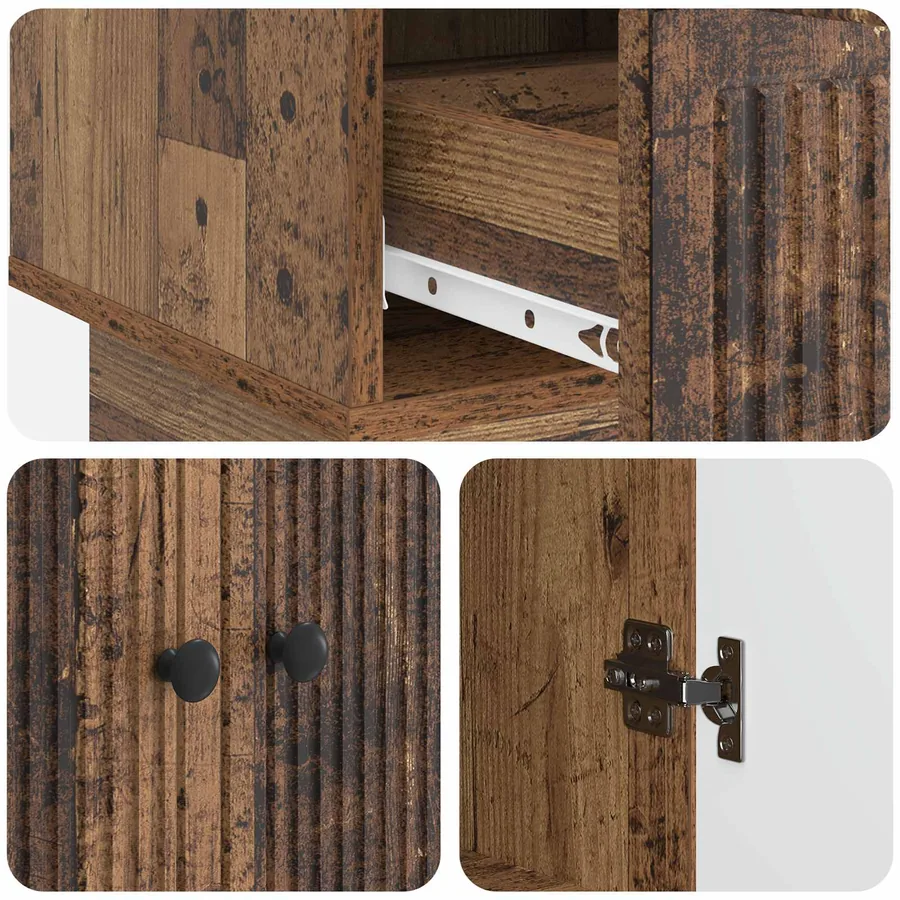 Buffet Bois ancien 66 x 34,5 x 95 cm Bois d’ingénierie - 9