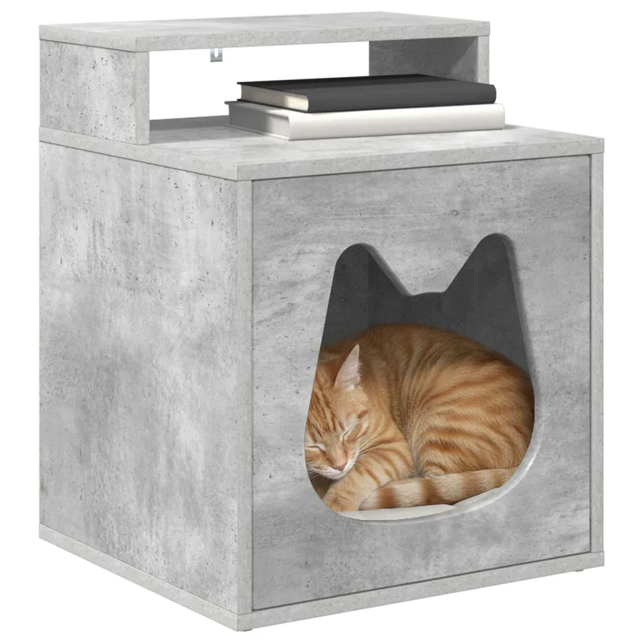 Maison pour chat Béton 42,5 x 40 x 53,5 cm Bois d'ingénierie - 3