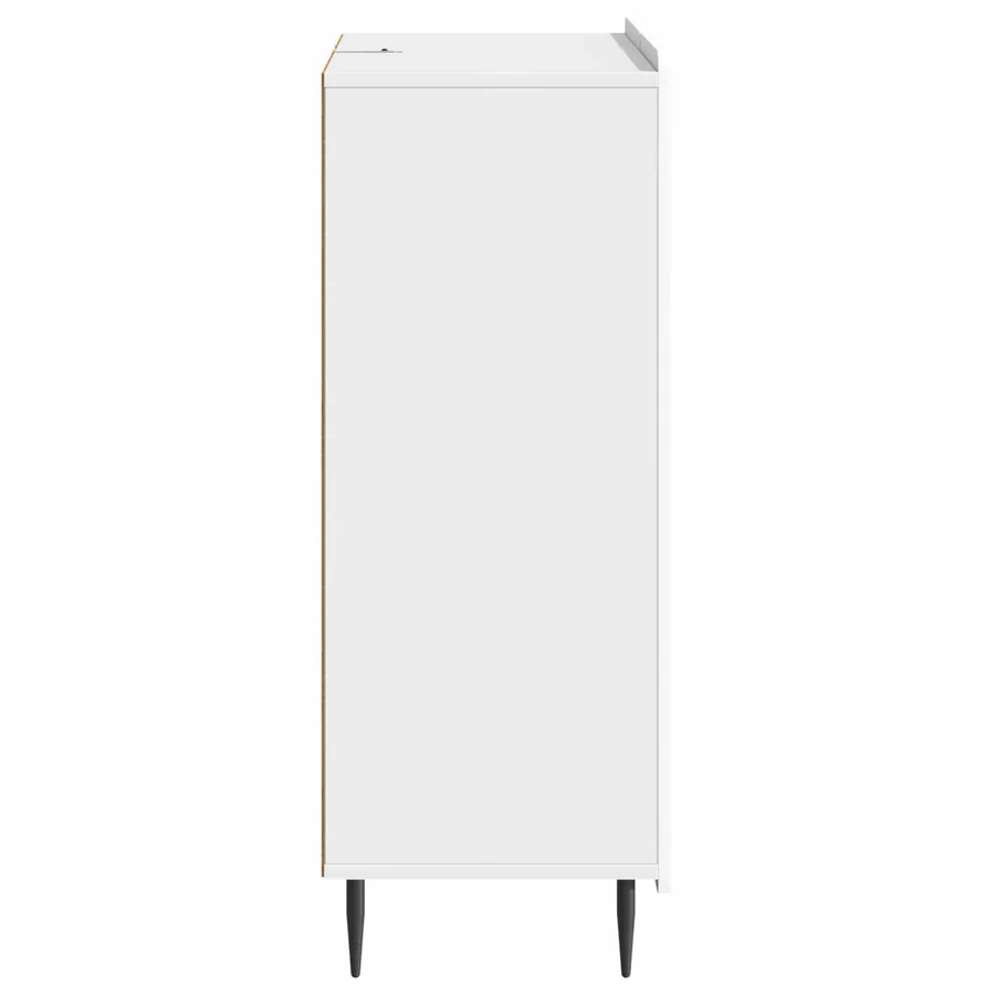 Buffet Blanc brillant 66 x 34,5 x 91,5 cm Bois d'ingénierie - 7