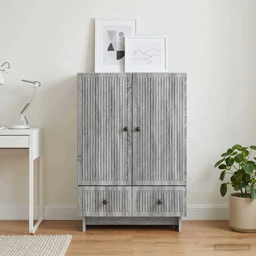 Buffet Gris Sonoma 66 x 34,5 x 95 cm Bois d’ingénierie