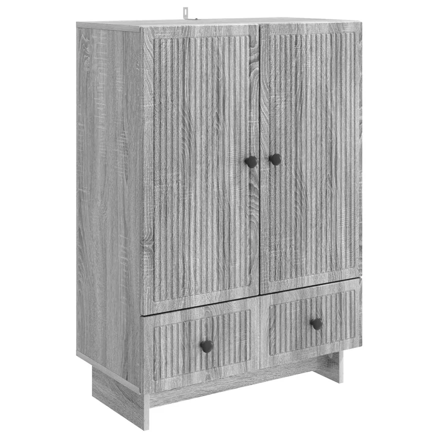 Buffet Gris Sonoma 66 x 34,5 x 95 cm Bois d’ingénierie - 2