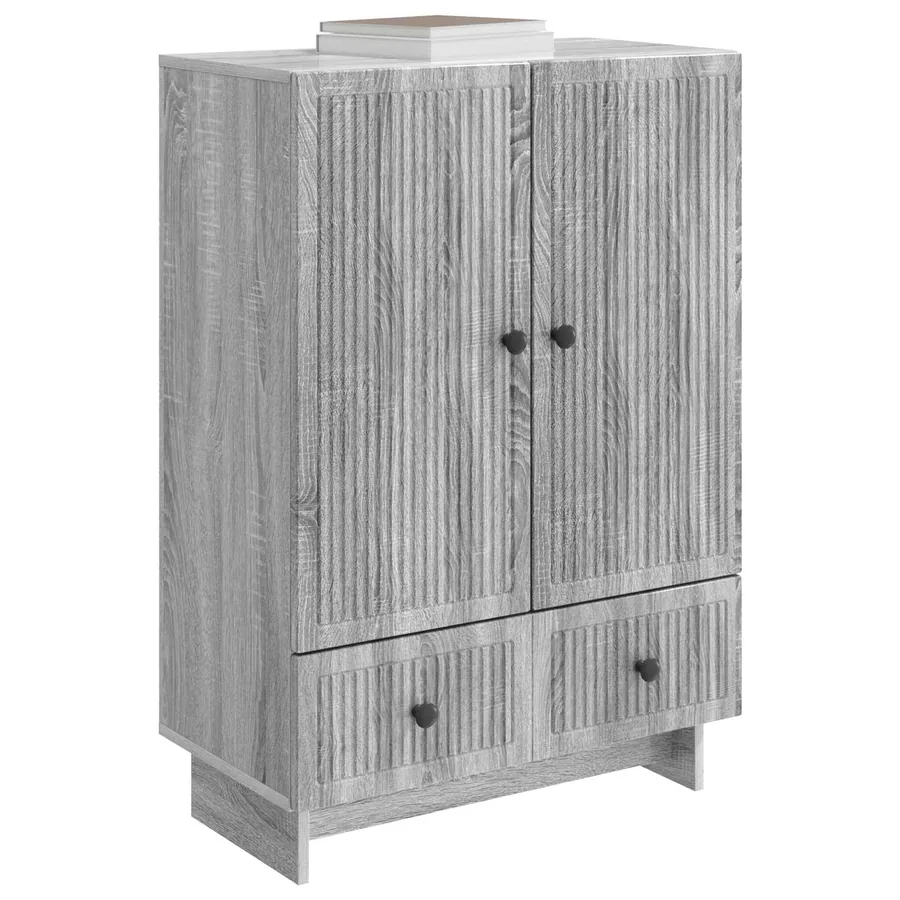 Buffet Gris Sonoma 66 x 34,5 x 95 cm Bois d’ingénierie - 3