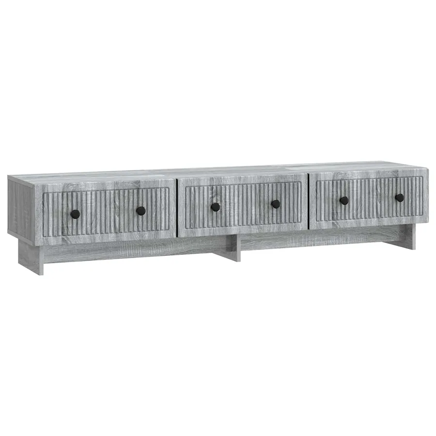 Meuble TV Sonoma gris 147 x 34,5 x 30 cm Bois d'ingénierie - 2