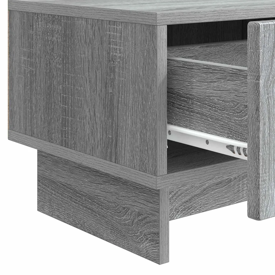 Meuble TV Sonoma gris 147 x 34,5 x 30 cm Bois d'ingénierie - 9