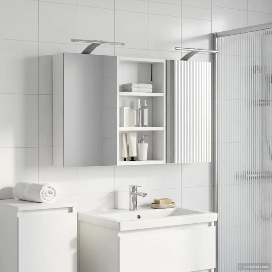 Ensemble de Meubles de Salle de Bain 3 pcs 90 x 10,5 x 50 cm - 4