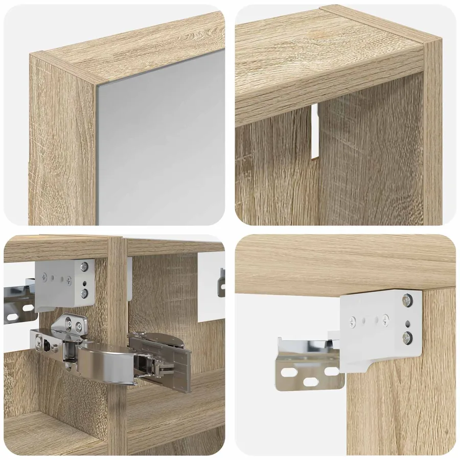 Ensemble de Meubles de Salle de Bain 3 pcs 90 x 10,5 x 50 cm - 8