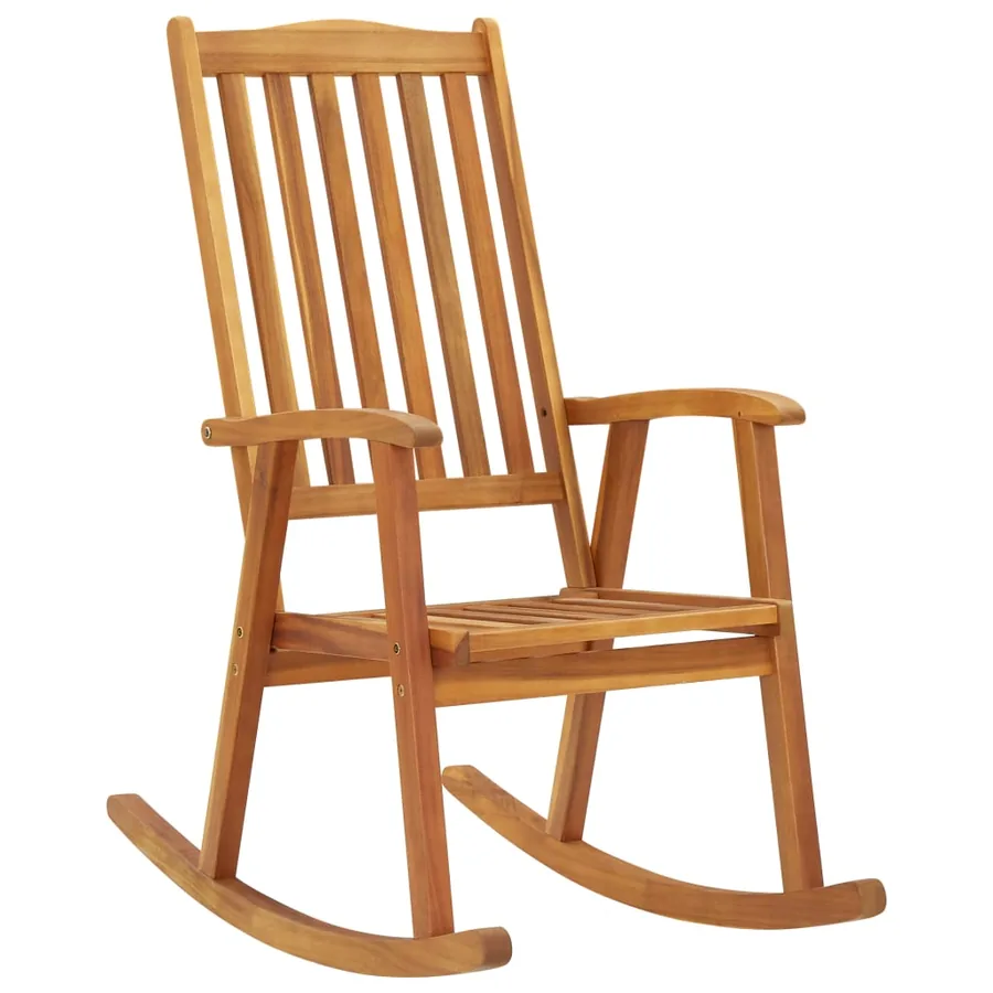 Rocking chair with cushions Solid acacia wood - 2