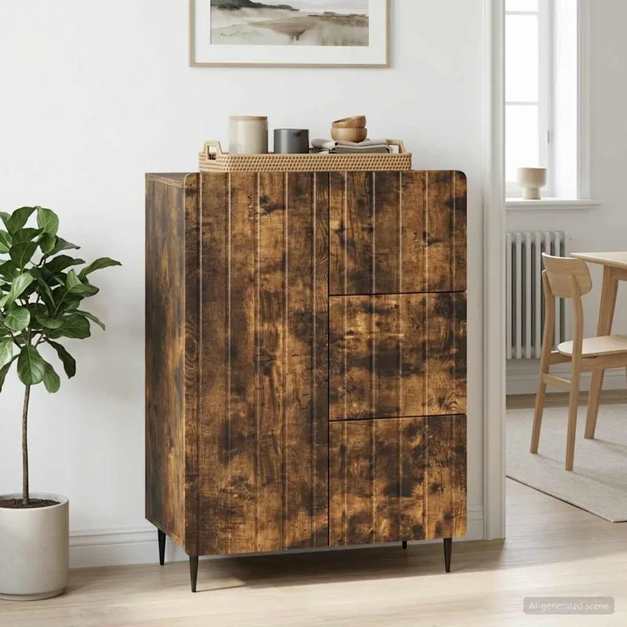 Buffet Chêne fumé 66 x 34,5 x 91,5 cm Bois d'ingénierie