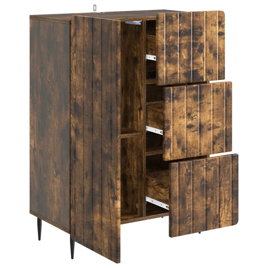 Buffet Chêne fumé 66 x 34,5 x 91,5 cm Bois d'ingénierie - 5