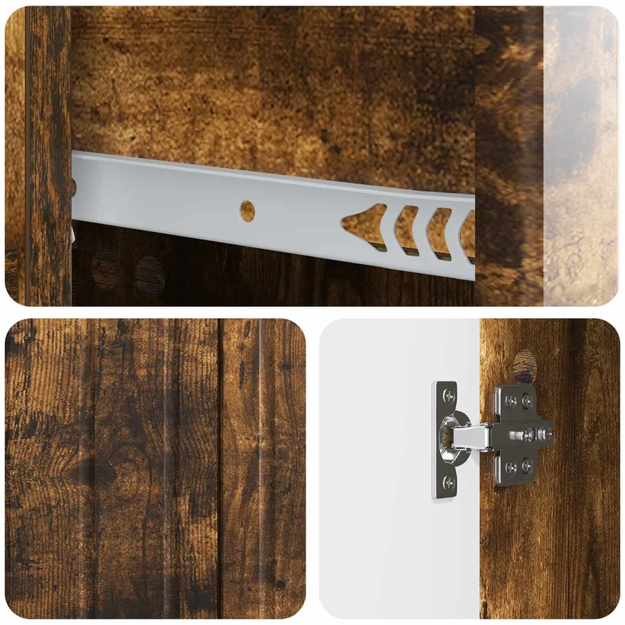 Buffet Chêne fumé 66 x 34,5 x 91,5 cm Bois d'ingénierie - 9