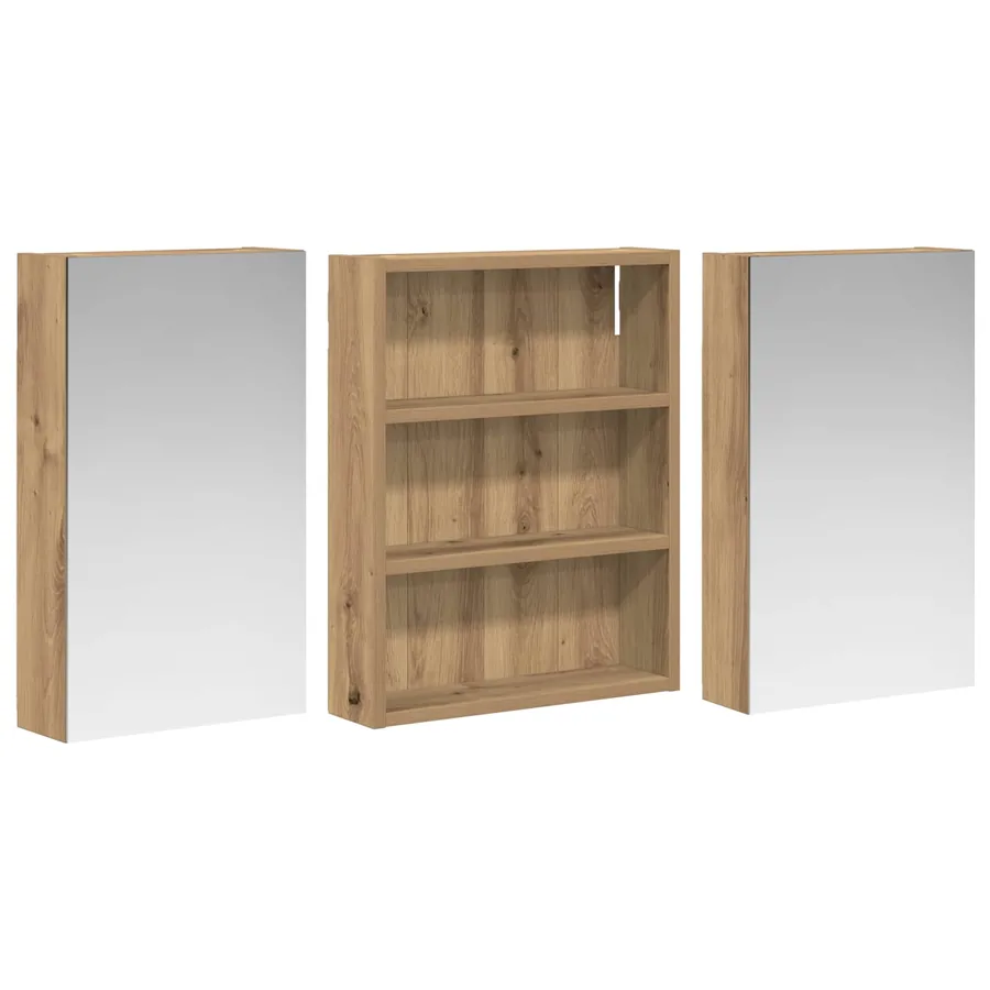 Ensemble de Meubles de Salle de Bain 3 pc 100 x 10,5 x 50 cm - 5