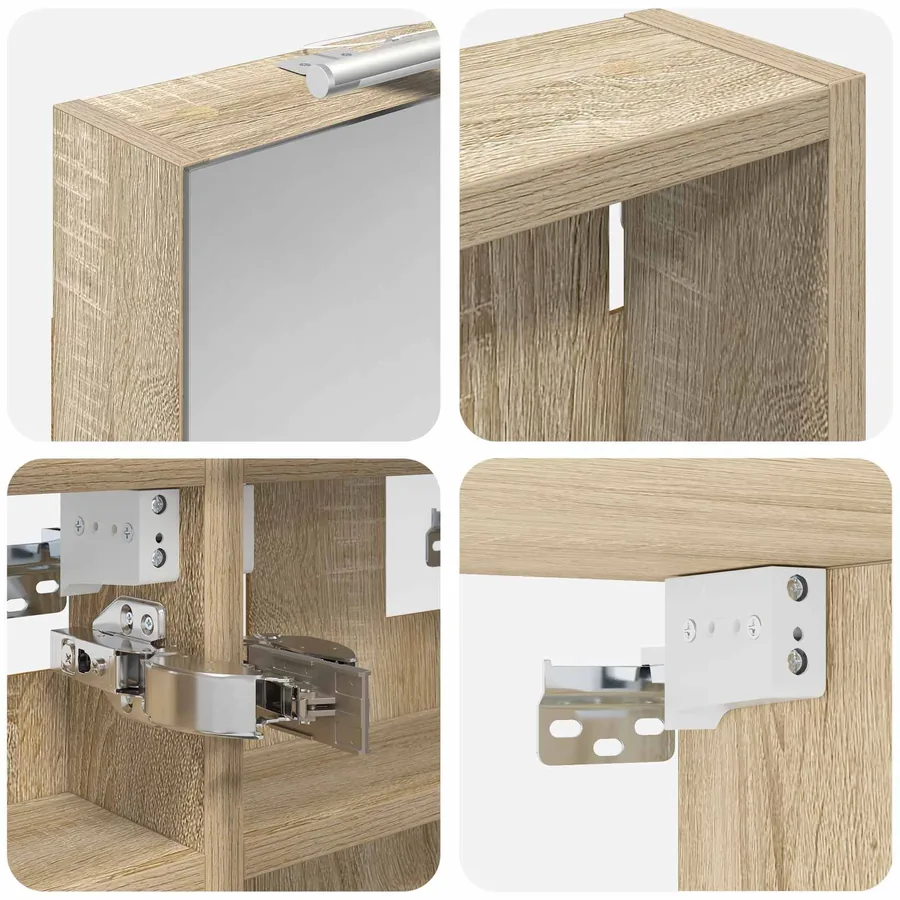 Ensemble de Meubles de Salle de Bain 3 pcs 80 x 10,5 x 50 cm - 10