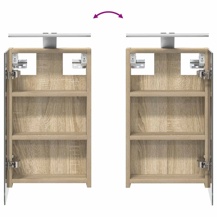 Ensemble de Meubles de Salle de Bain 3 pcs 80 x 10,5 x 50 cm - 12