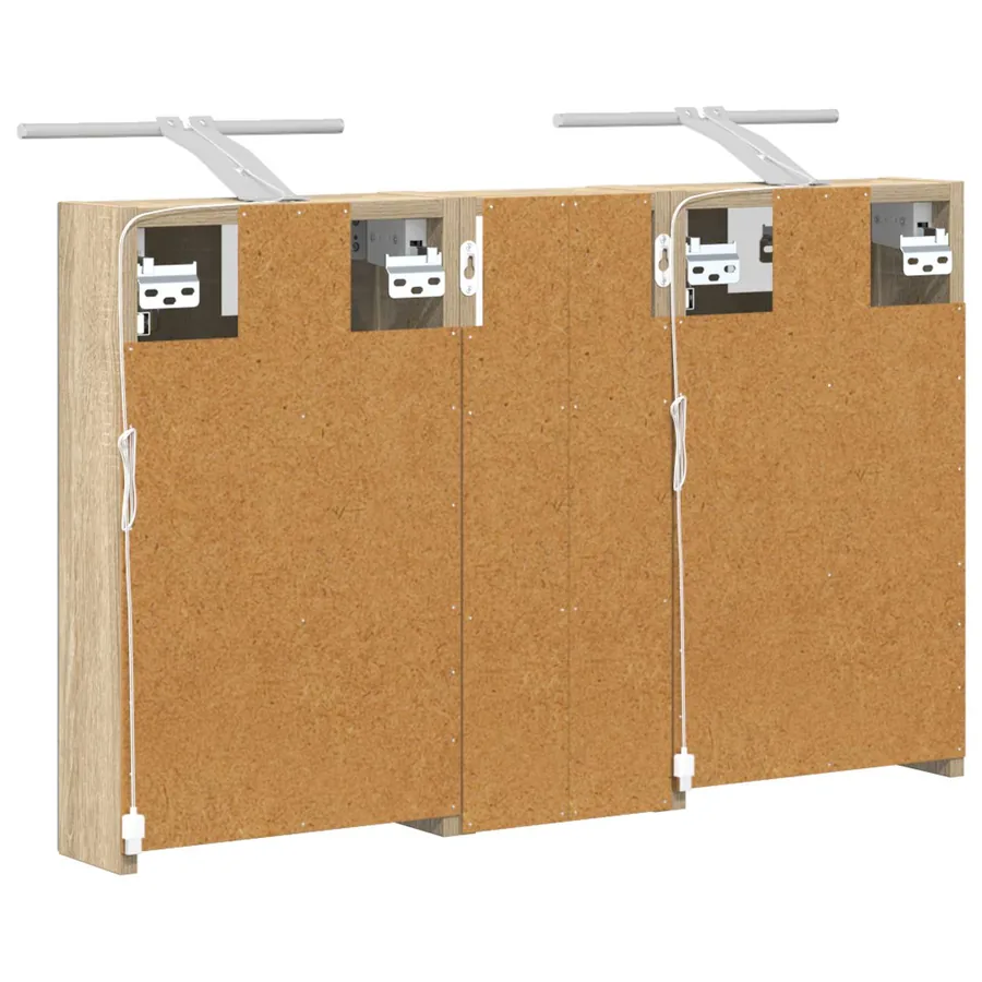 Ensemble de Meubles de Salle de Bain 3 pcs 80 x 10,5 x 50 cm - 9
