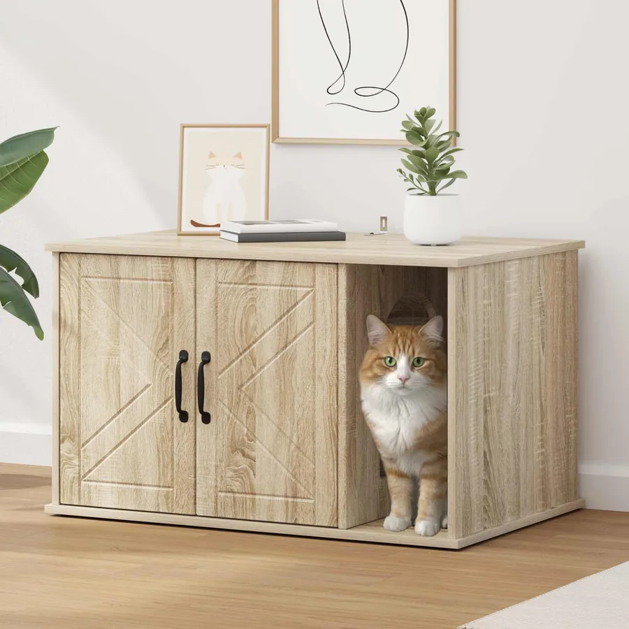Maison pour chat Sonoma 85 x 55 x 50 cm Bois d'ingénierie