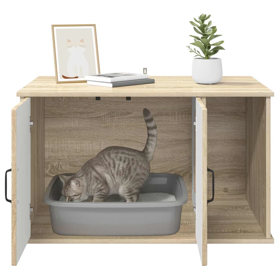 Maison pour chat Sonoma 85 x 55 x 50 cm Bois d'ingénierie - 10