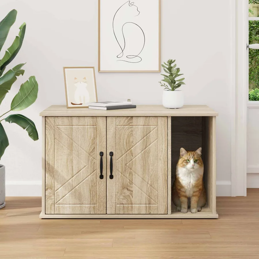 Maison pour chat Sonoma 85 x 55 x 50 cm Bois d'ingénierie - 4