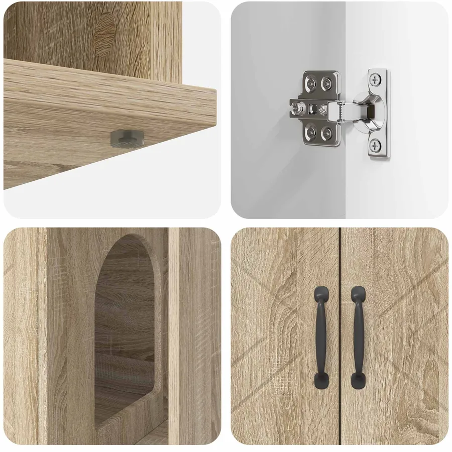 Maison pour chat Sonoma 85 x 55 x 50 cm Bois d'ingénierie - 9