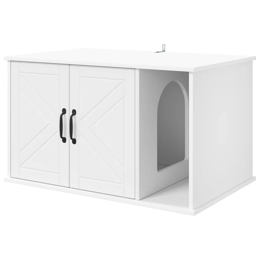 Maison pour chat Blanc 85 x 55 x 50 cm Bois d'ingénierie - 2