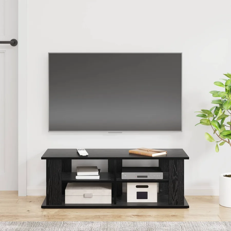 Support de télévision Chêne noir 96 x 35 x 33,5 cm - 4