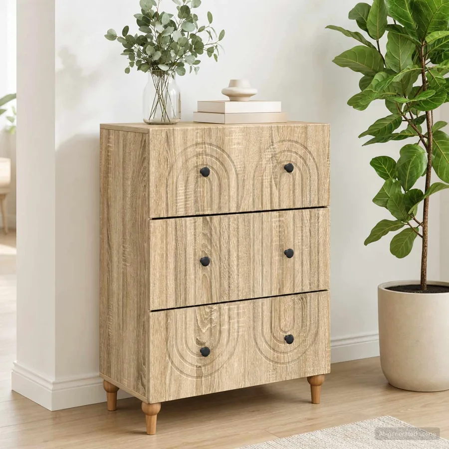 Armoire à tiroirs Chêne Sonoma 66 x 34,5 x 90 cm - 4