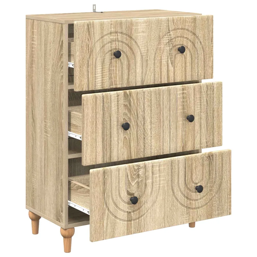 Armoire à tiroirs Chêne Sonoma 66 x 34,5 x 90 cm - 5