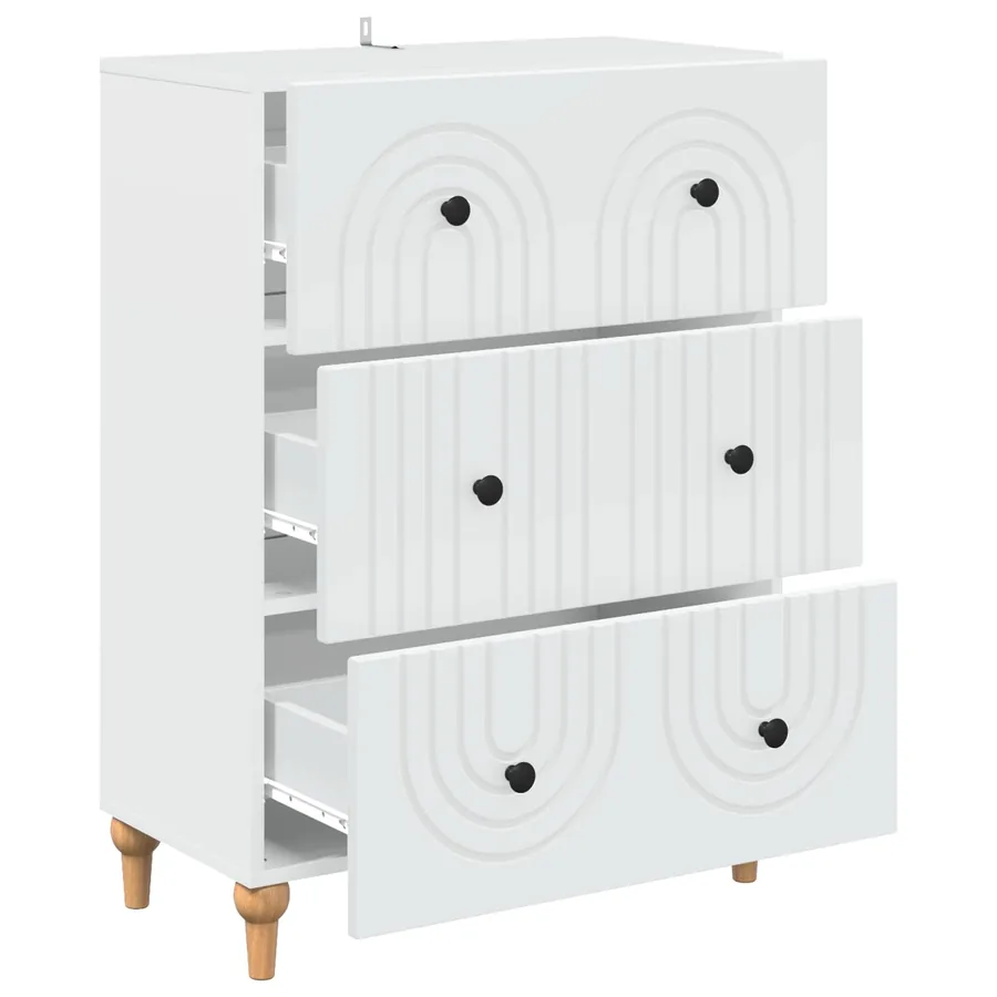 Armoire à tiroirs Blanc 66 x 34,5 x 90 cm Bois d'ingénierie - 5
