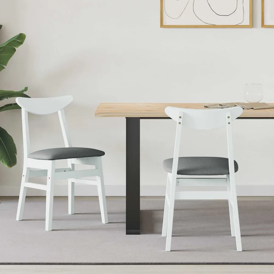 Chaises de salle à manger 2 pcs Blanc 42 x 47.5 x 81 cm