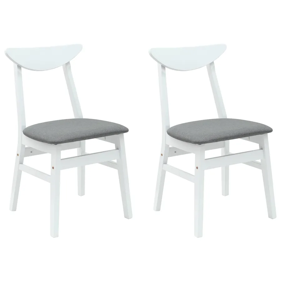 Chaises de salle à manger 2 pcs Blanc 42 x 47.5 x 81 cm - 2