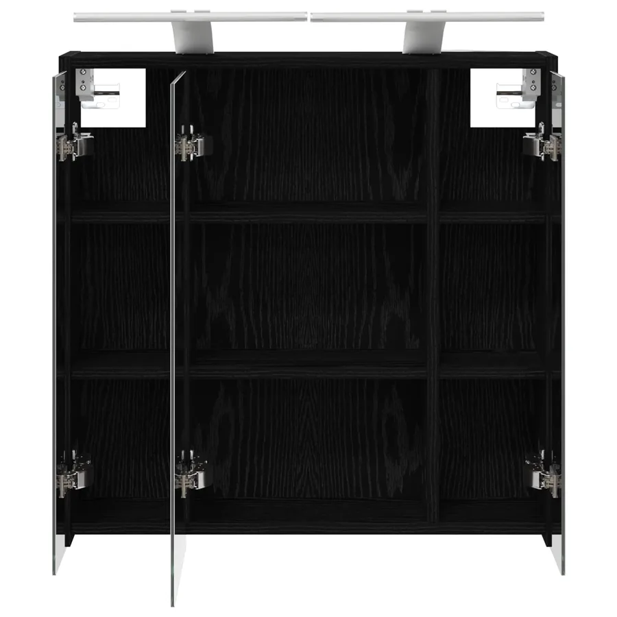 Armoire Miroir de Salle de Bain Chêne noir 63,5 x 16 x 62,5 cm - 7