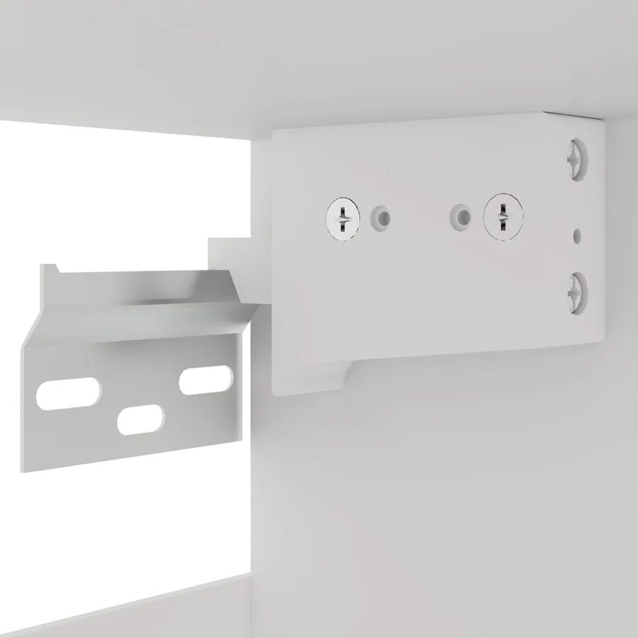 Ensemble de 4 meubles de cuisine "Lyon" en bois d'ingénierie blanc - 12