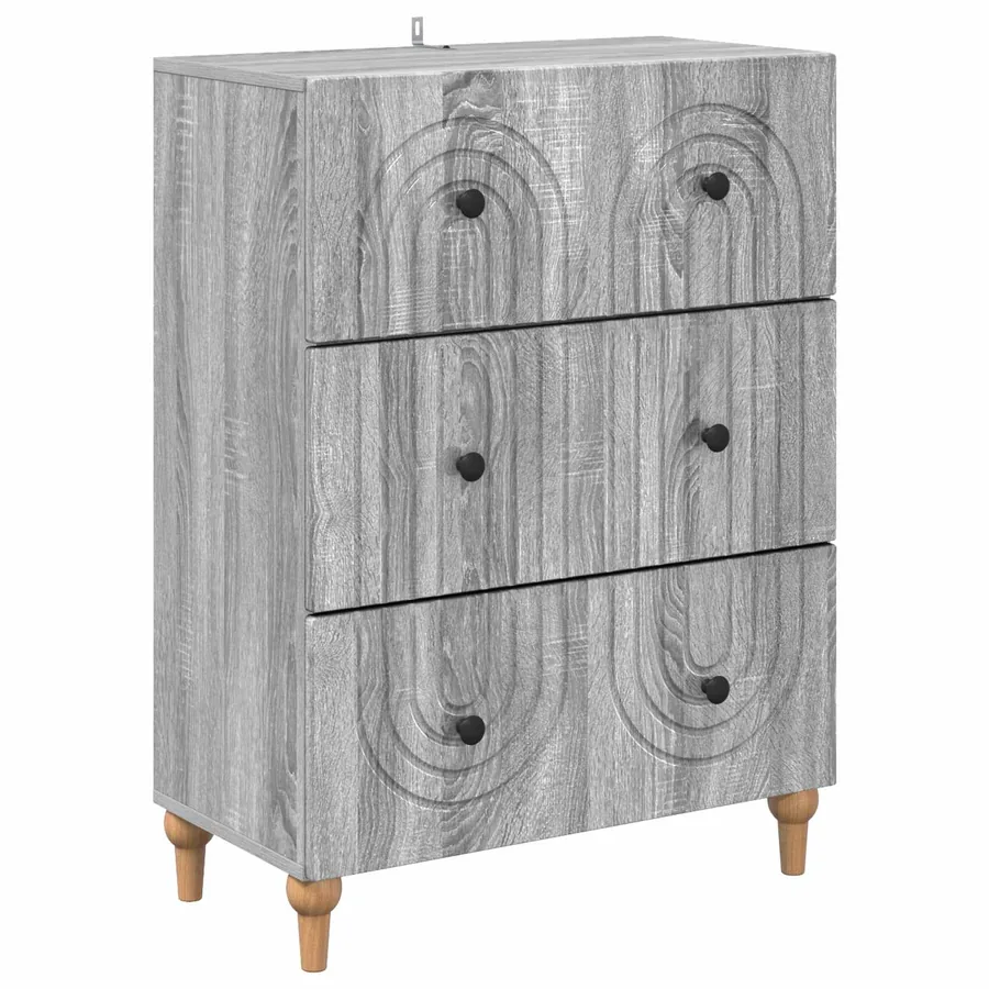 Armoire à tiroirs Sonoma gris 66 x 34,5 x 90 cm - 2